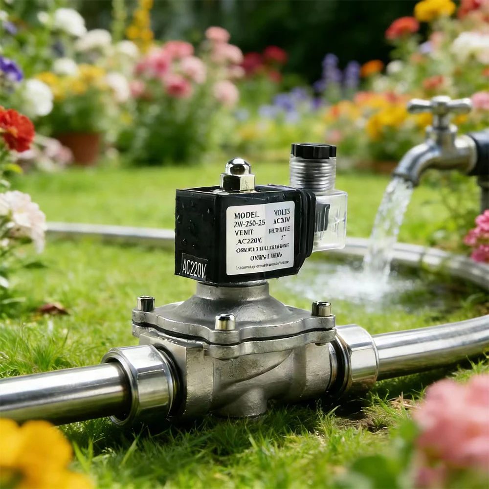 

Электромагнитный клапан из нержавеющей стали AC 110В/220В/24В, нормально закрытый, 1/2" 3/4" 1", с катушкой IP65 DC 12В