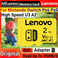 Lenovo Memory Card 128GB Class 10 V60 TF Card 2TB 1TB 512GB 256GB A2 U3 4K Micro SD Card For Mobile Phone PC Speaker HD Camera
