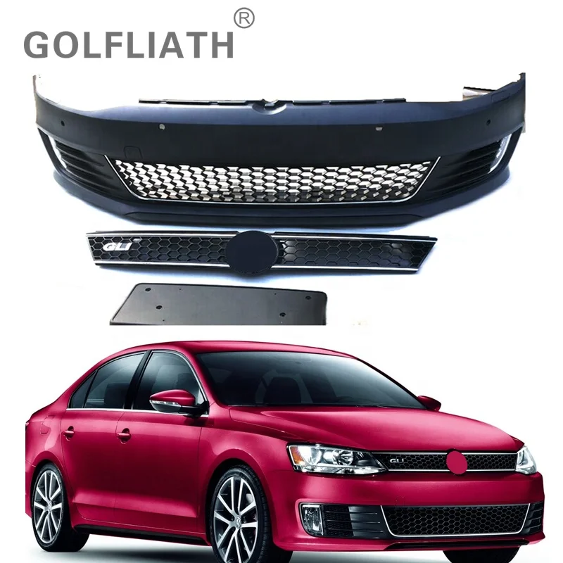 Car Auto Part Plastic ABS Front Car Bumper Body Kit for JETTA GLI MK6 2012-2014