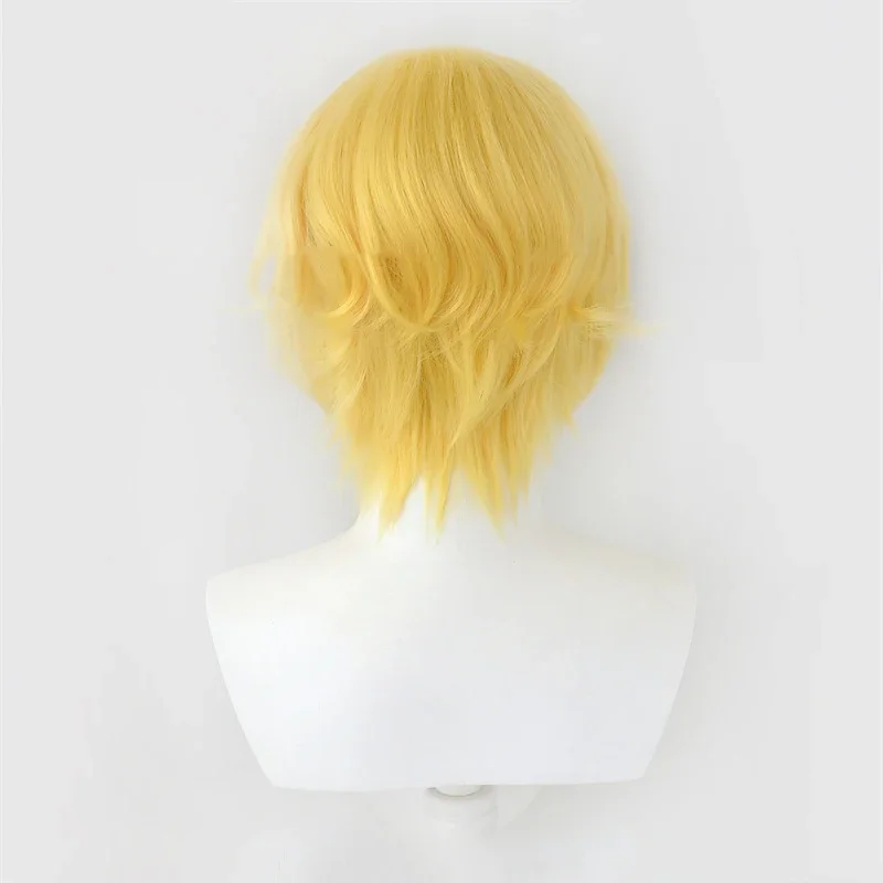 Anime Sabo Cosplay Wig Short Gloden Curly Heat Resistant Hair Men Halloween Party Sabo Cosplay Wigs Wig Cap