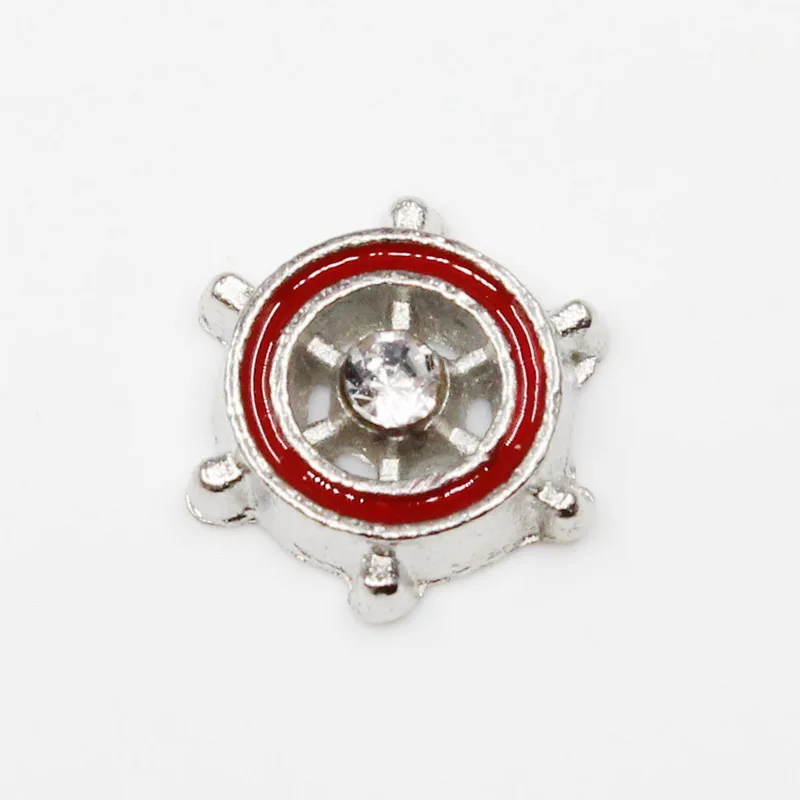 Floating Charms Crystal Rudder Ship Compass Anchor 20pcs/lot Living Glass Memory Floating Lockets DIY Jewelry Charms