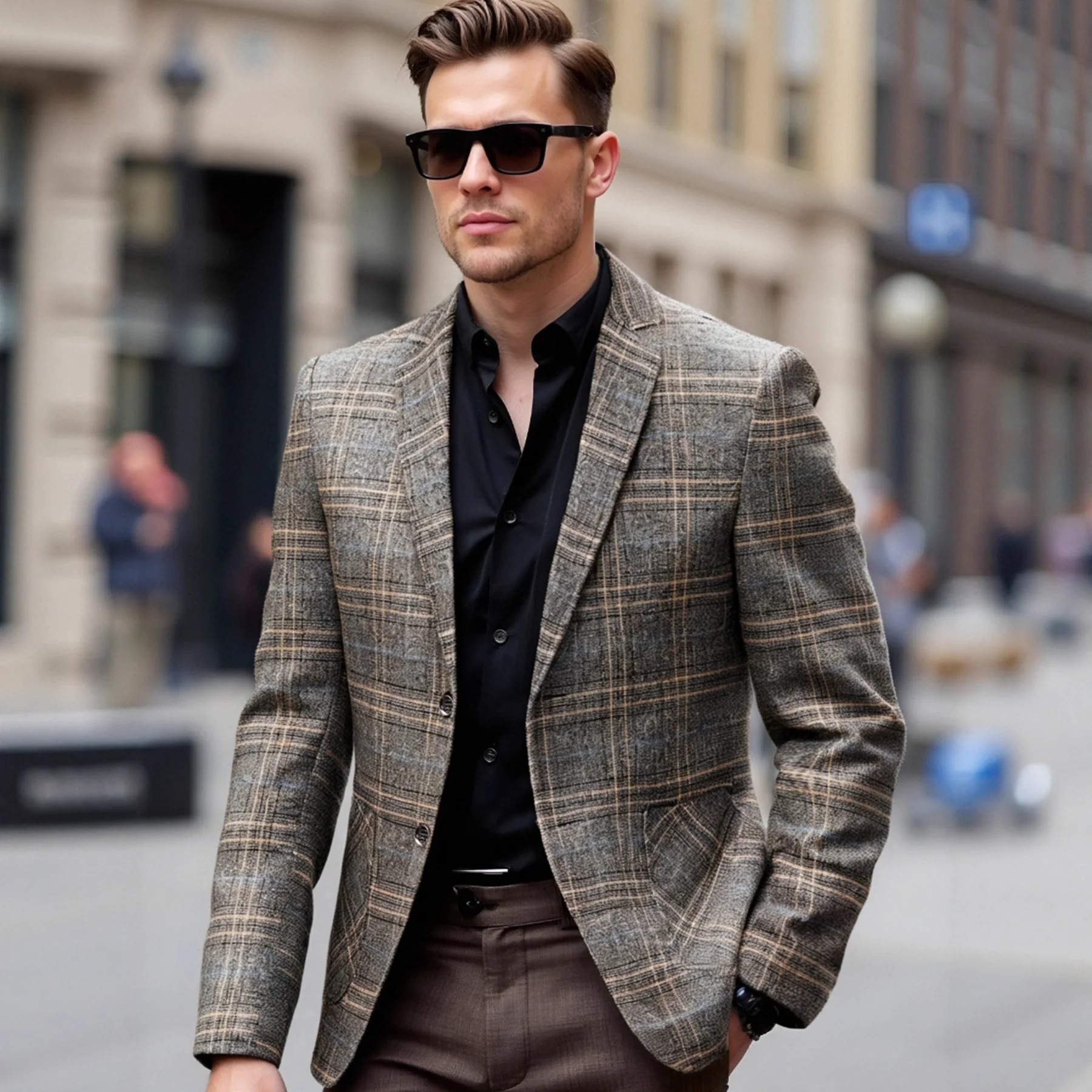 

Men's Spring And Autumn Casual Light-colored Blazer Social Gathering Classic Versatile Blazer