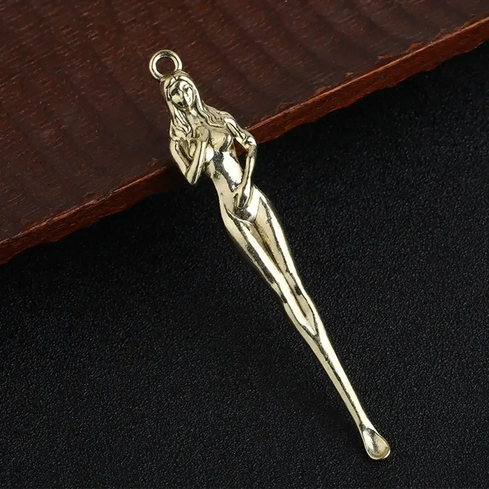 Limpiador De Oídos Ear Spoons Retro Brass Carving Dragon Ear Pick Cleaning Tool 귀이개 Ear Wax Remover Curette Keychain Pendants