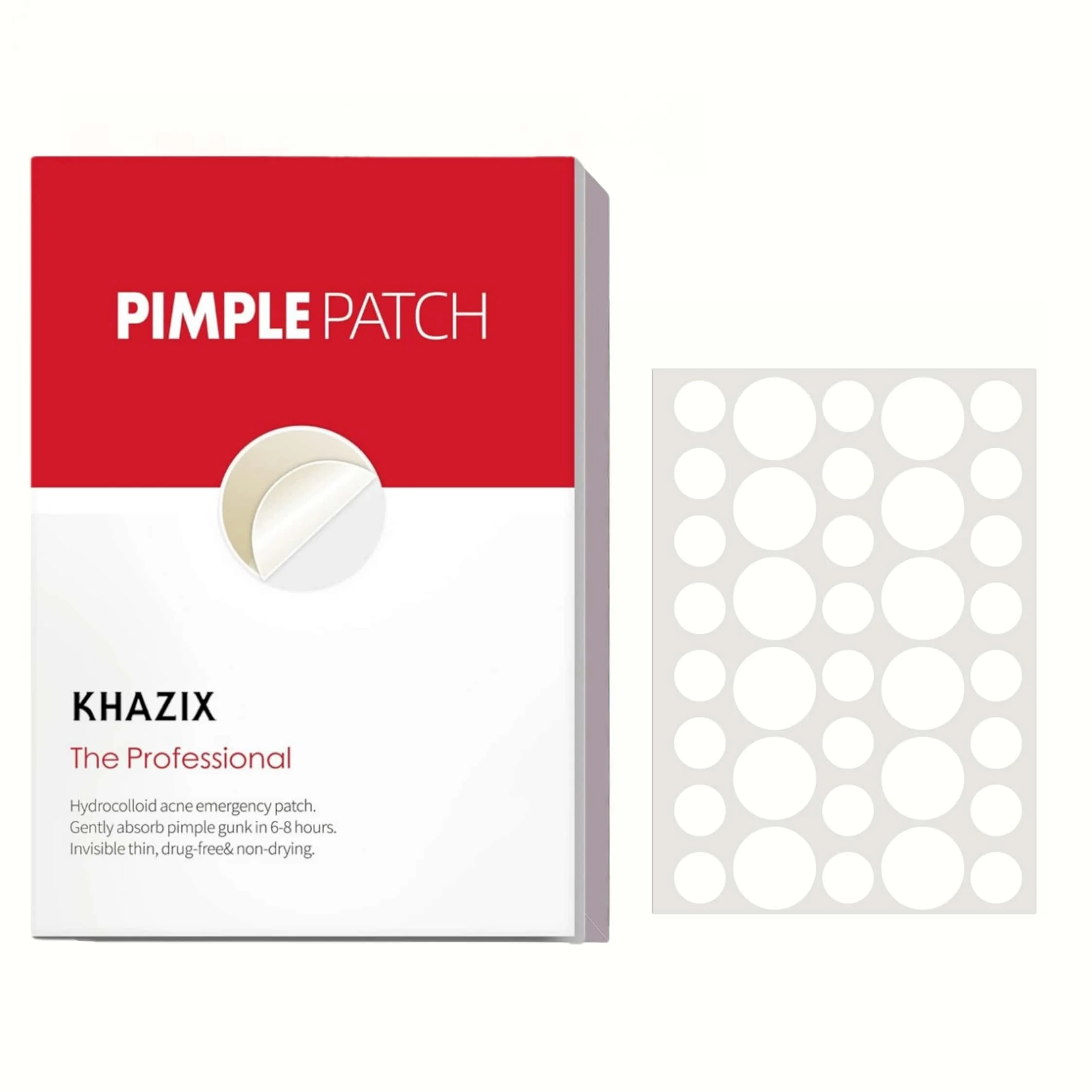 36/360개 하이드로콜로이드 여드름 패치 - 빠른 여드름 완화를 위한 투명 여드름 스티커, 피부를 부드럽게 진정시킵니다.