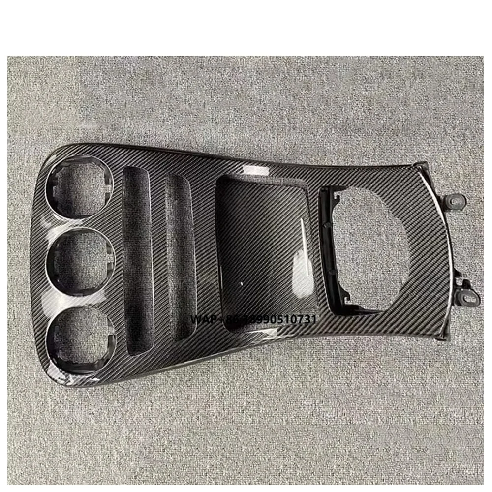 لمرسيدس بنز C الفئة W205 W206 GLC X253 2015-2021 أجزاء الجسم 100% ألياف الكربون الحقيقية سيارة لوحة وحدة التحكم المركزية ل 2015-2020 #1
