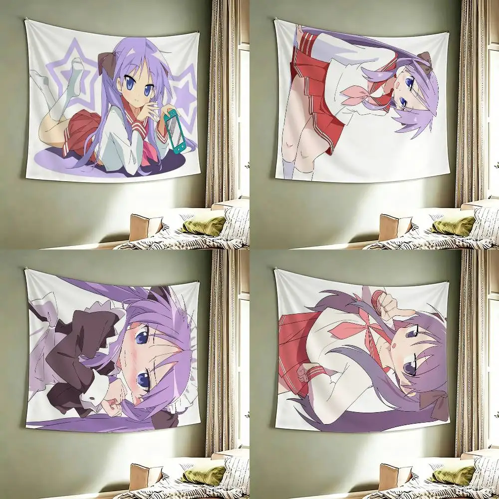 kagami Hiragi Lucky star   flag Best Price Decoration Outdoor Picnic Party Art Hanging