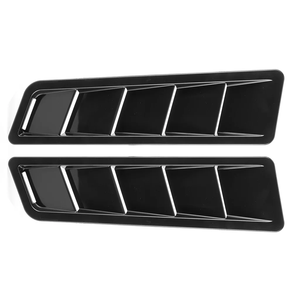 2Pcs Universal Hood Air Intake Panel Trim Bonnet Louver Cooling Vent Cover Car Exterior Decoration