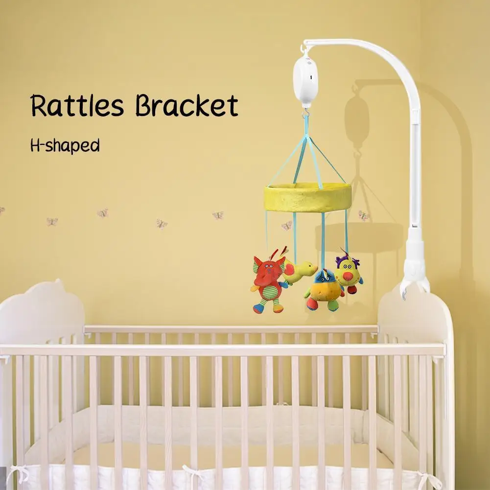 Rotate Bracket Kids Bed Bell Box Hanging Arm Bracket Care Bed Stroller Bell Holder Accessories