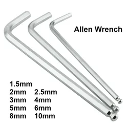 Clé Allen professionnelle disponible, 1.5mm, 2mm, 2.5mm, 3mm, 4mm, 5mm, 6mm, 8mm, 10mm