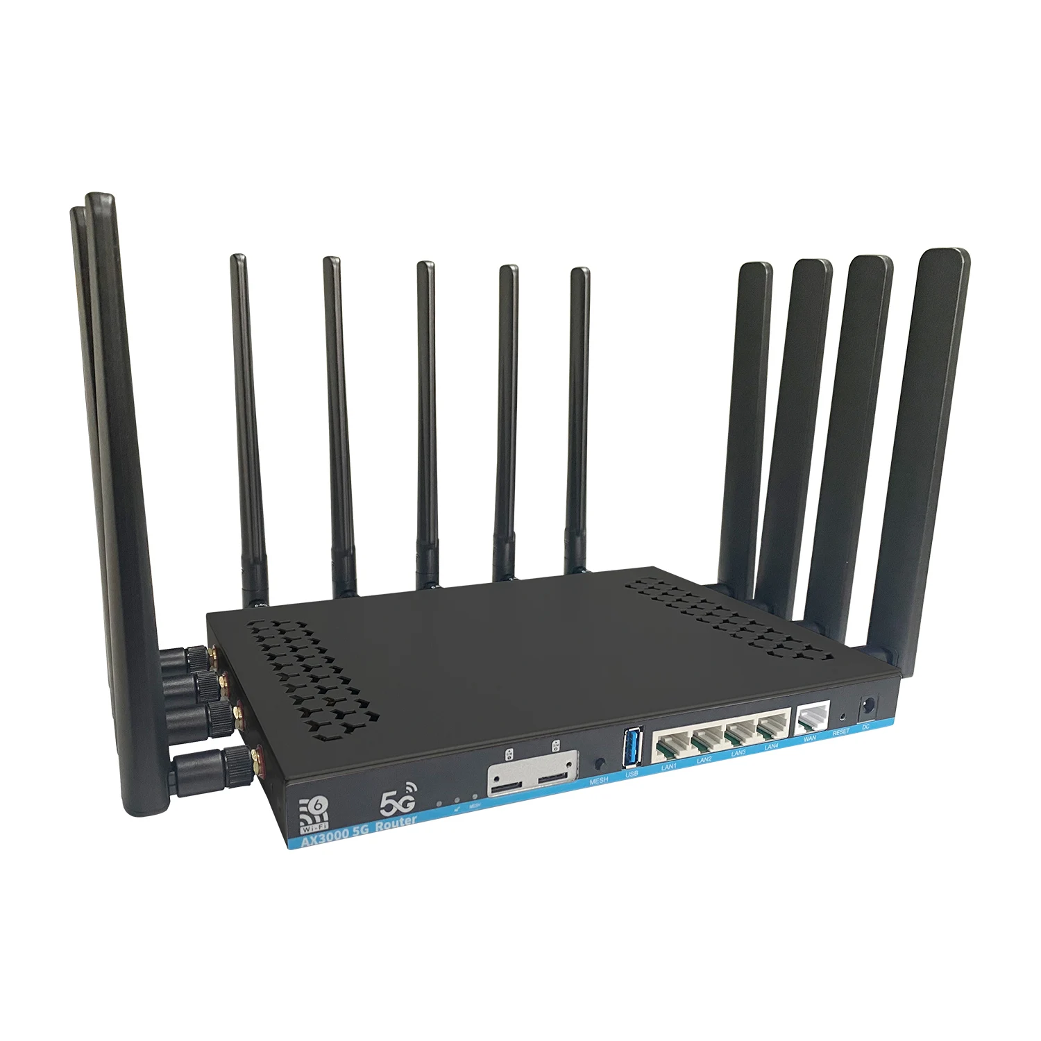 

Dual SIM Openwrt 21 MT7981B Gigabit 802.11AX/AC 3000mbps 4G/5G CPE WiFi6 Router
