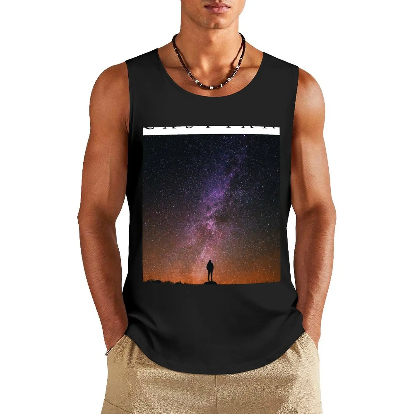 Caspian - Stars Tank Top gym for men muscular man sleeveless shirts