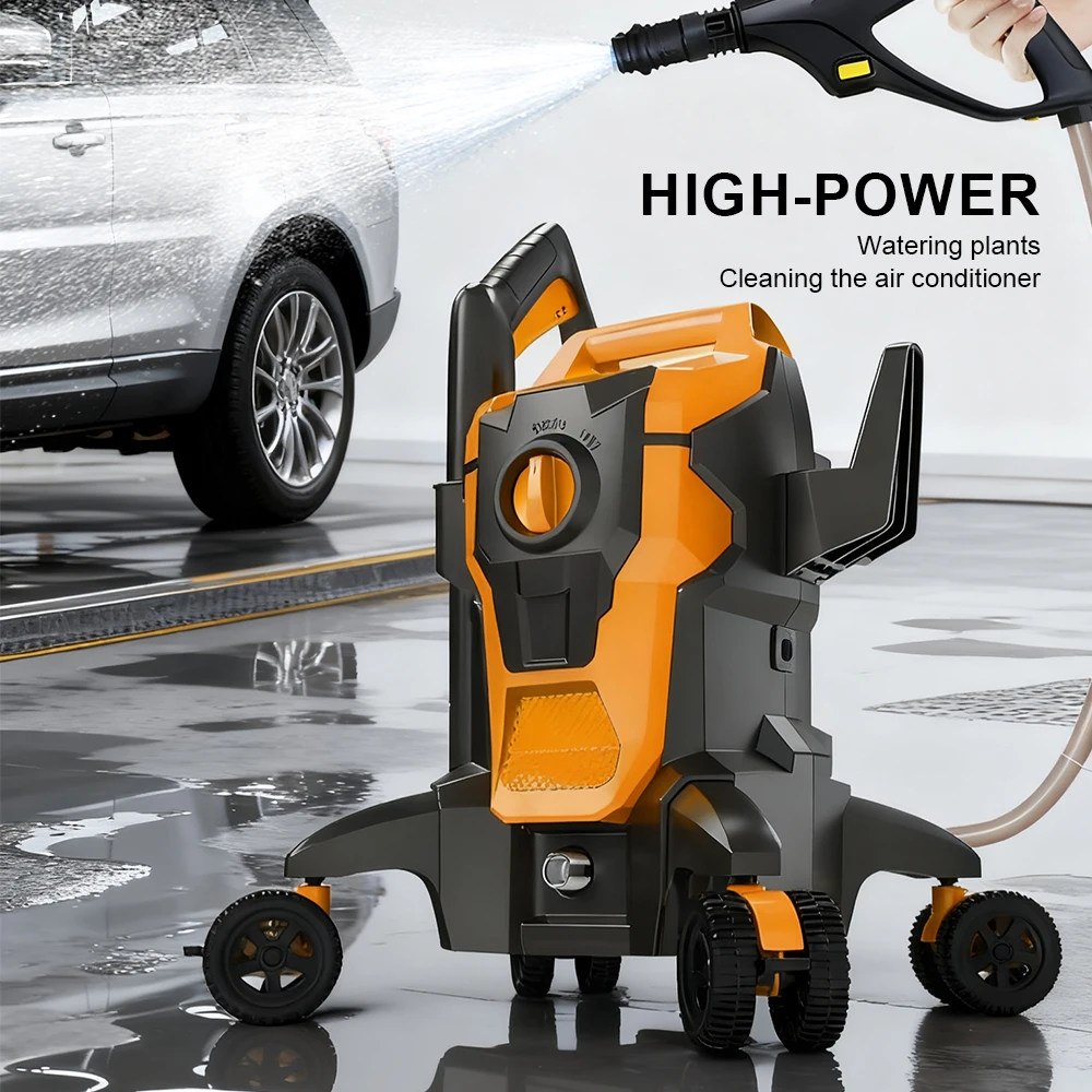 

Электрическая автомойка Мойка высокого давления Ручная многофункциональная машина высокой мощности 3000 Вт с двигателем с медным сердечником