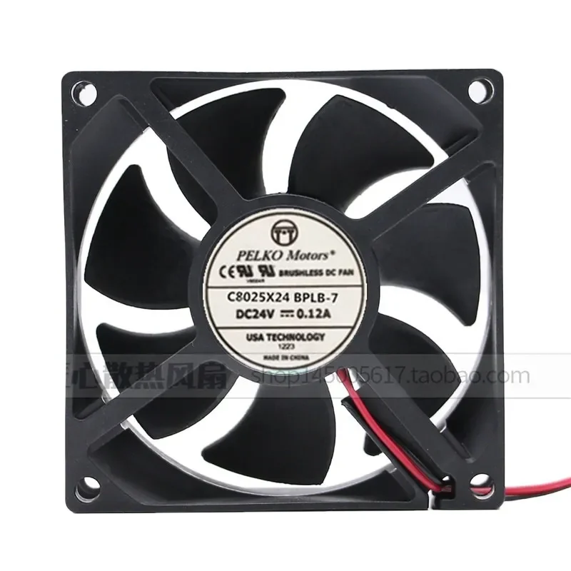 Original PELKO MOTORS C8025X24BPLB1-7 24V 0.12A Inverter Fan for Industrial Equipment