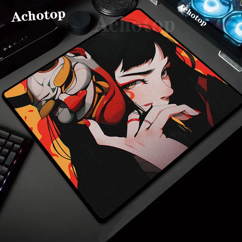 

Mask Girl Speed Mouse Pad High Elastic Non-slip Bottom E-Sports Mousepad 45x40CM Game Premium Mouse Mat Control Surface Desk Mat