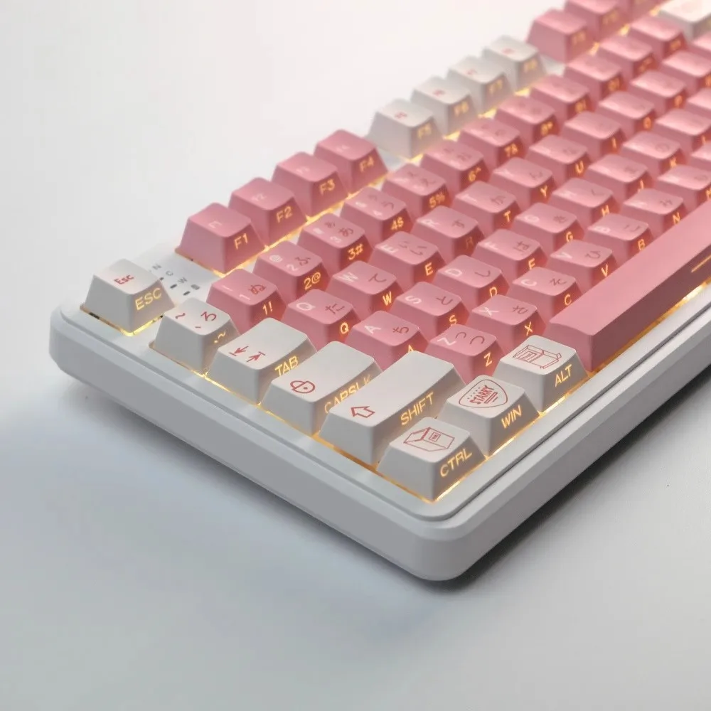 1 Set BOCCHI THE ROCK Keycaps PBT Dye Sub Side Printed Backlit Key Caps Cherry Profile Animation Cartoon Keycap For MX Switches