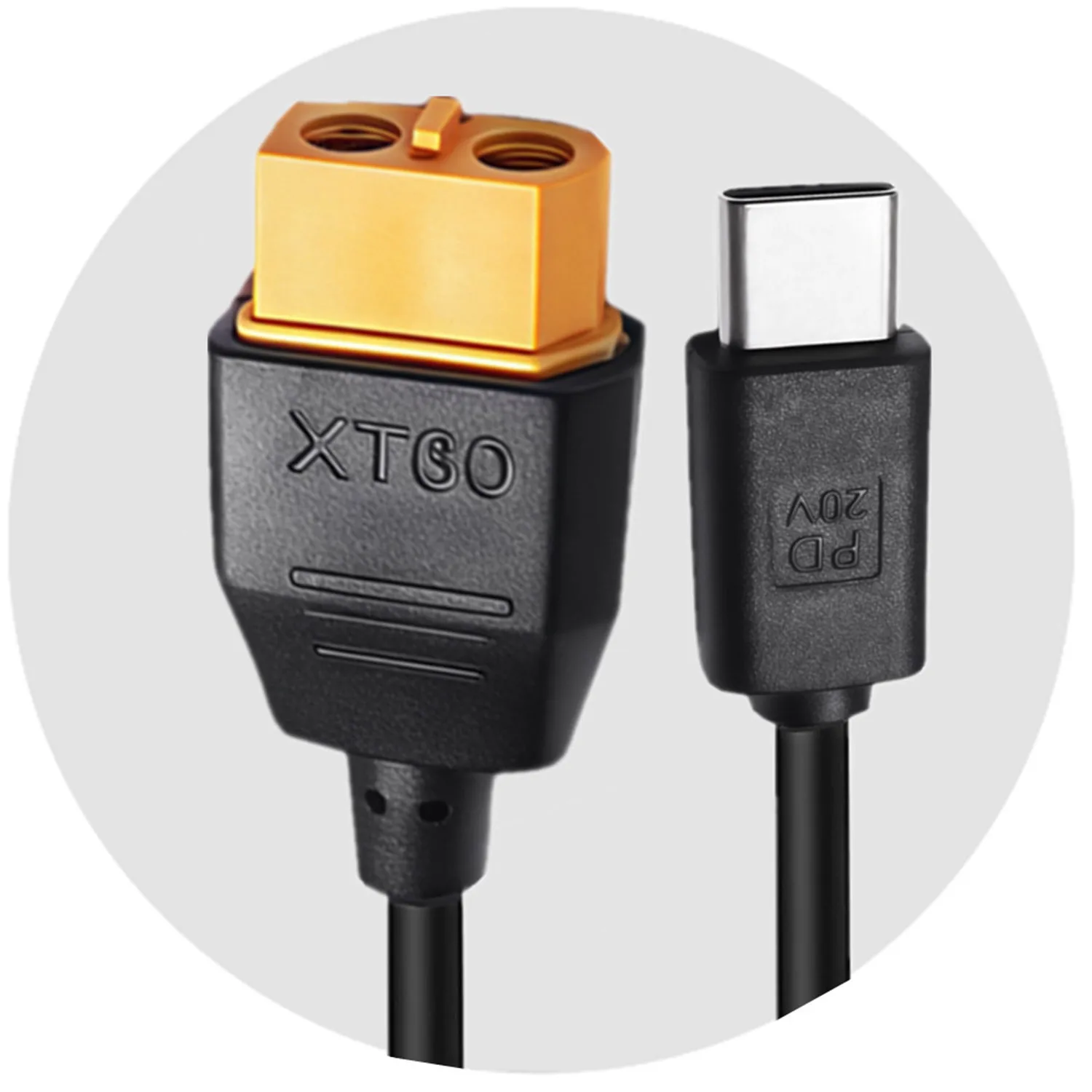 USB Type C to XT60 Charging Adapter Cable for Drone Balance Charger Energy Storage Power Outdoor Solar RC Lipo Battery Protocol