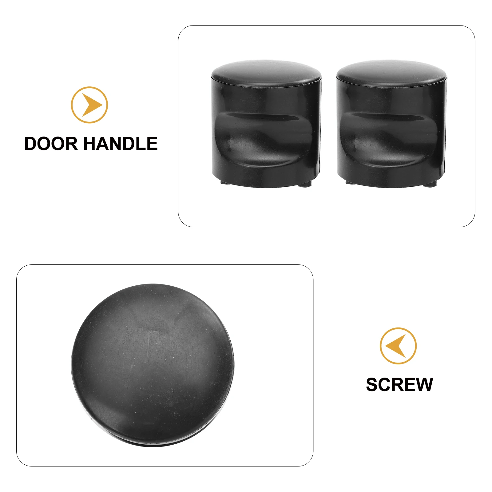 

6pcs Cylindrical Pull Handles For Sliding Black Cylindrical Knobs Heavy Duty Door Handle Tool Wear Resistant Partition Door