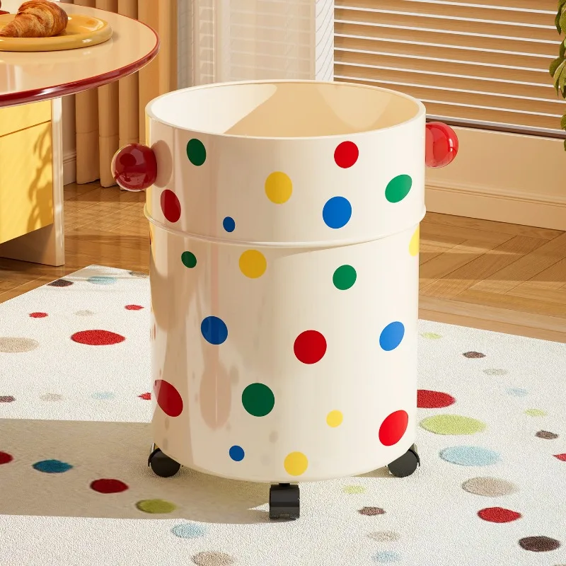 Dopamine Trash Can Living Room Bedroom Home with Wheels Large Large Capacity