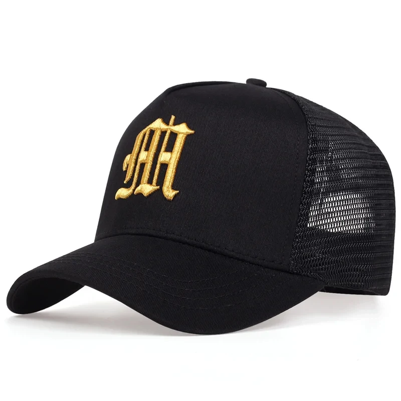 Unisex Baseballkappen mit M-Buchstaben-Stickerei, Frühling/Sommer Outdoor Verstellbare Freizeithüte, Hip-Hop Sonnenschutzkappen – Detail 8