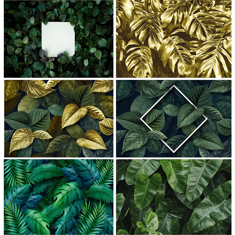 

SHUOZHIKE Tropical Jungle Grass Green Leaves Photo Backdrops Newborn Baby Shower Birthday Party Photography Backgrounds HEU-01