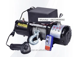 6000lbs 12V 4WD off road 4x4 car electric winch with synthetic rope