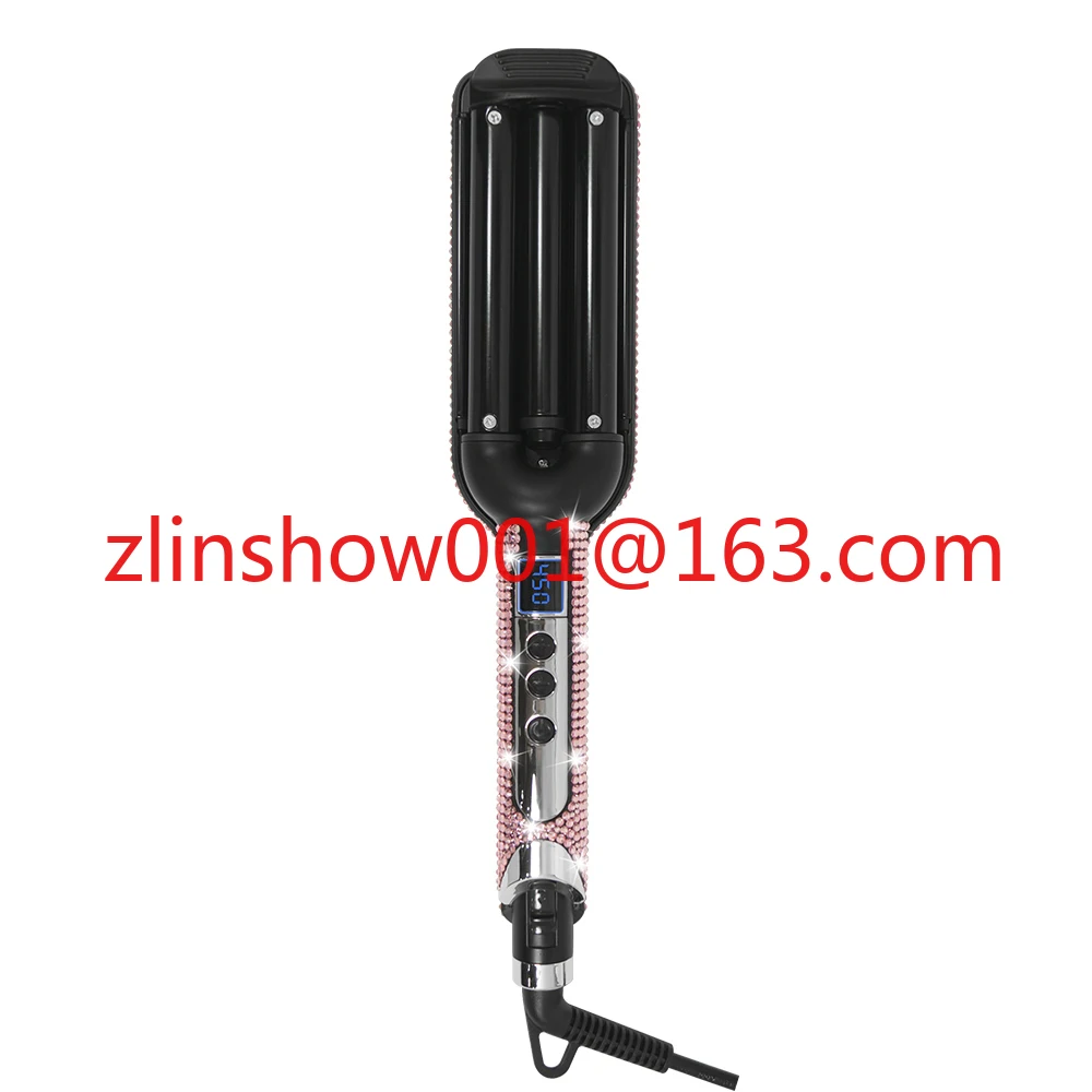Newest Design Deep Waver Ceramic Coating 3 Triple Barrel Hair Curler Curling Iron