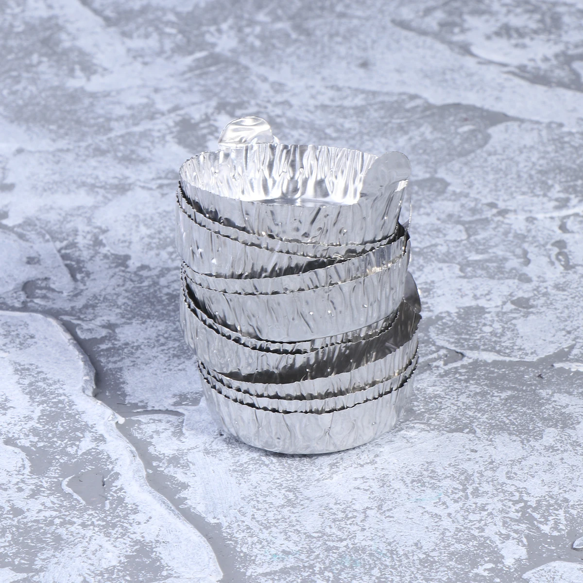 

10 PCS Weighing Pan Aluminum Foil Tin Trays Small Mini Pans with Lids Scale Alumium Office