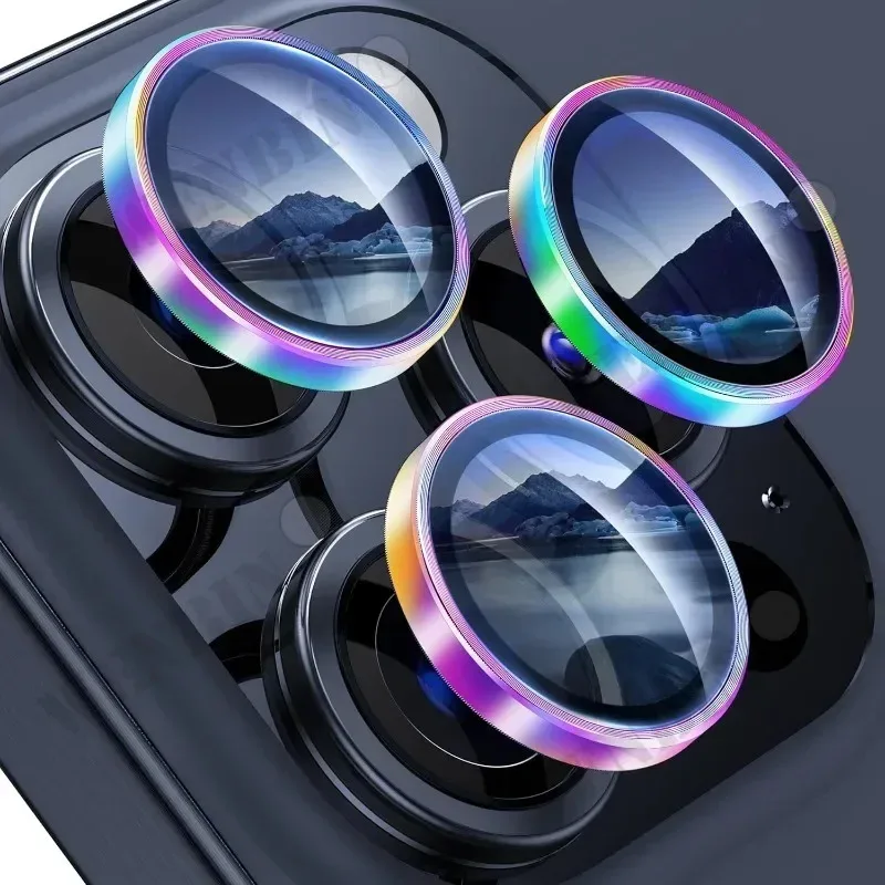 

2 Pcs Camera Lens Protector For iPhone 17 16 15 14 13 12 Pro Max Plus Mini Diamond Metal Protective Glass ANLAIKE