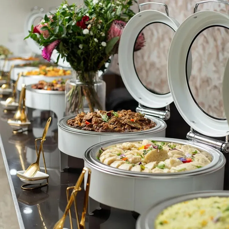buffet-warmer-serving-equipment-hydraulic-cheffing-dish-stainless-steel-chaffing-dish-buffet-set-6l-capacity-alcohol-fueled