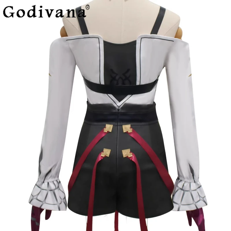 ハロウィンパーティースーツかつらカフカ衣装女の子制服 Honkai カフカコスプレ衣装女性 Honkai スターレールコスプレ衣装