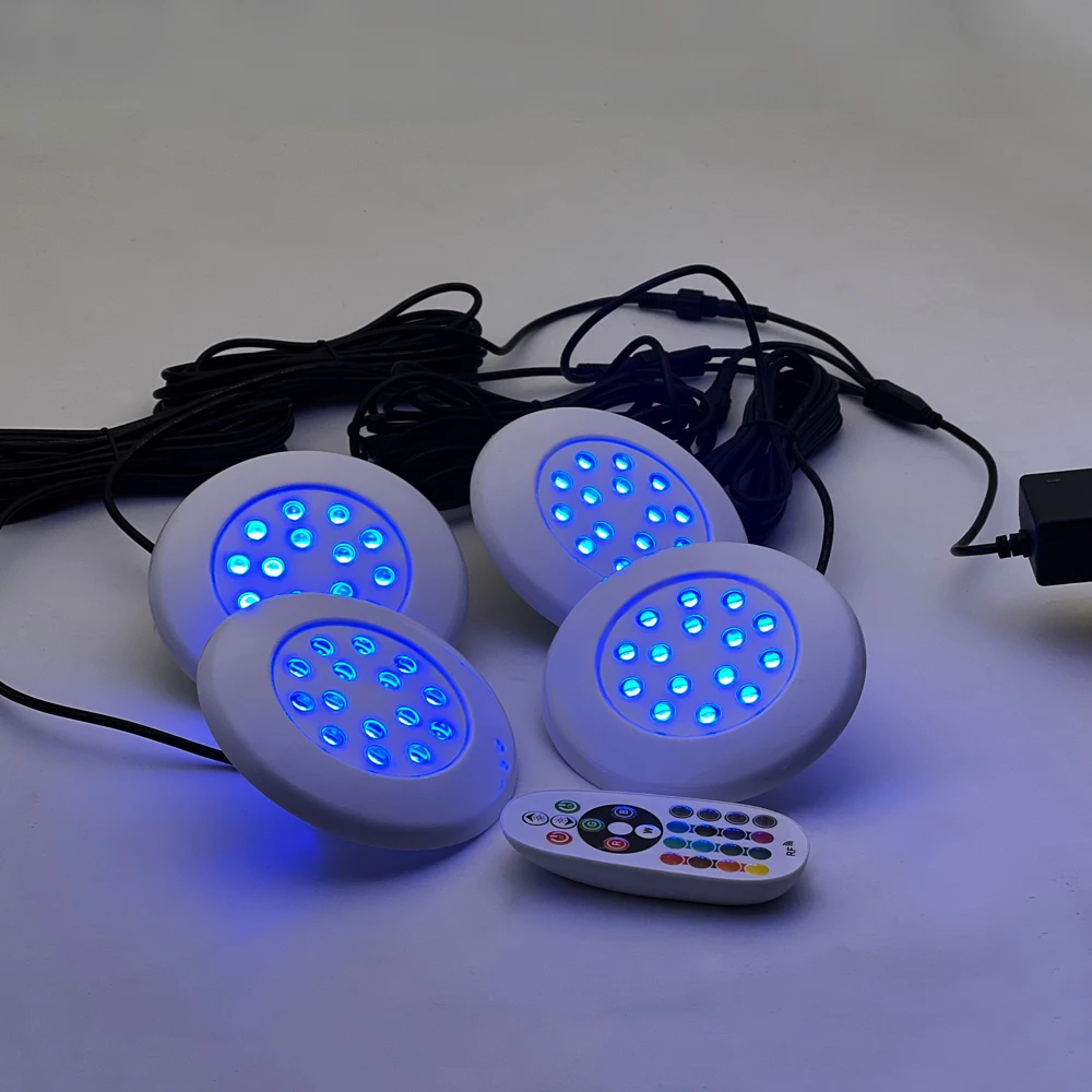 

LED Underwater Bath SPA Light EU/US Plug Pool Lamp Muti-color Changing With Remote Controller