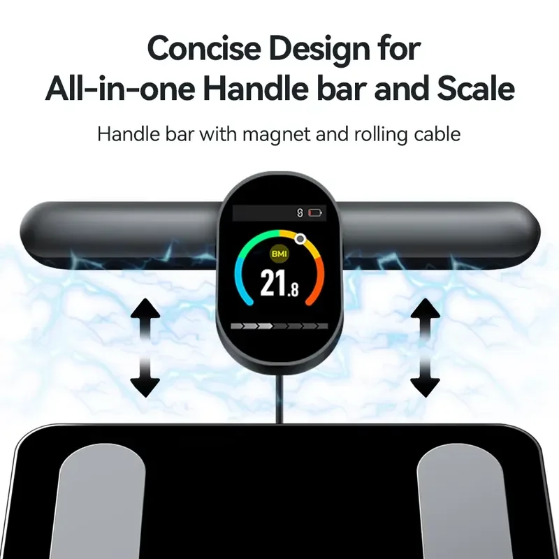 High-quality smart body fat digital weighing scale 8-electrode glass LCD personal OEM/ODM support