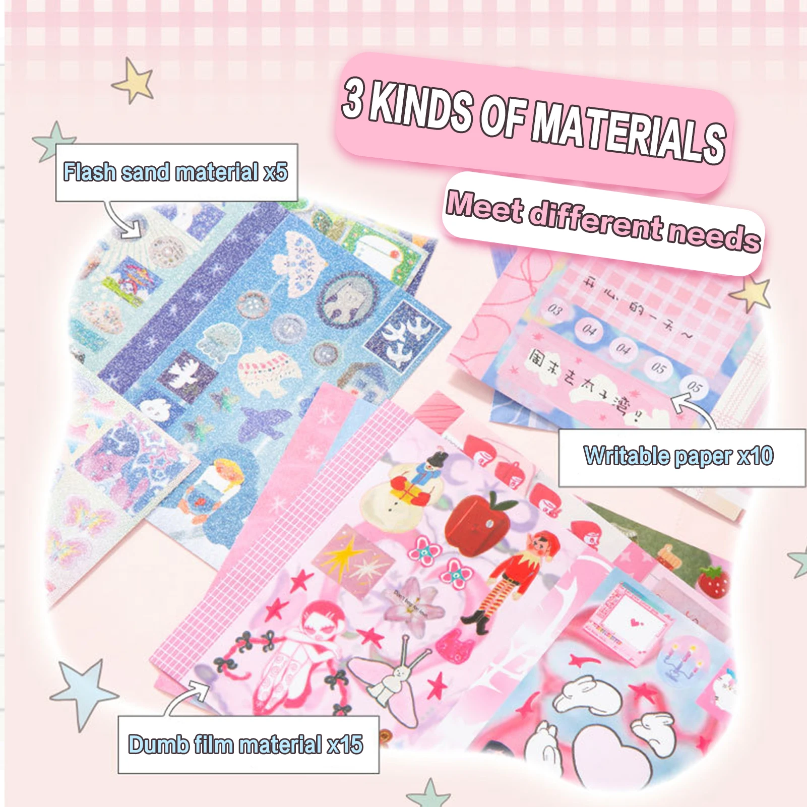 Grappige DIY plakboek sticker boek grappige trendy DIY ambachtelijke decoratieve sticker voor dagboek dagboek planner album telefoonhoesje