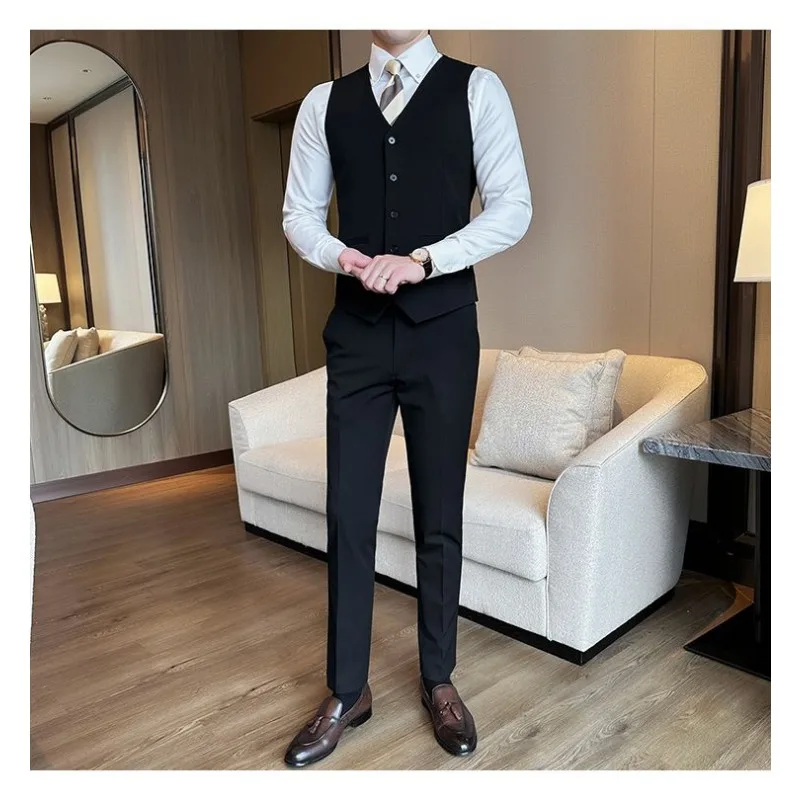 Summer Casual Men's Business Vest New Suit Thin Summer Suit