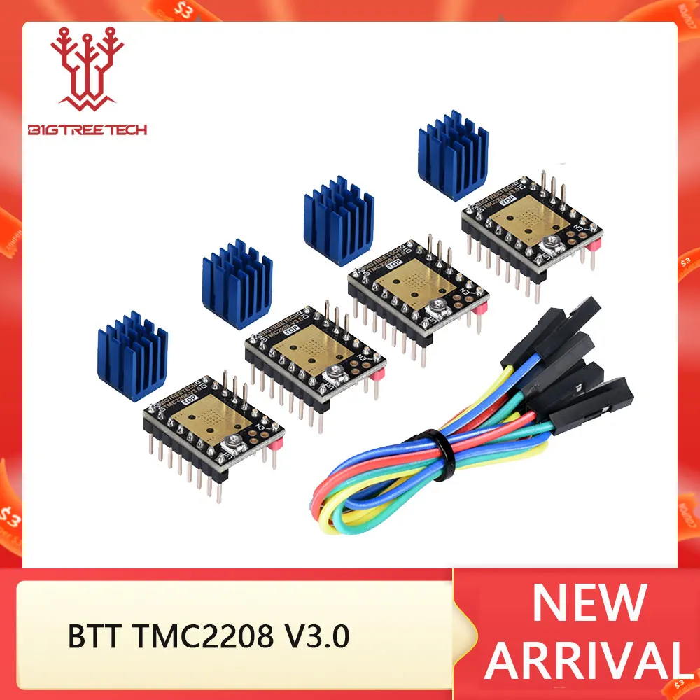 BIGTREETECH TMC2208 V3.0 Sterownik silnika krokowego UART Części do drukarek 3D TMC2130 TMC2209 Do SKR V1.4 MKS Sgen Ramps 1.4 SKR MINI E3