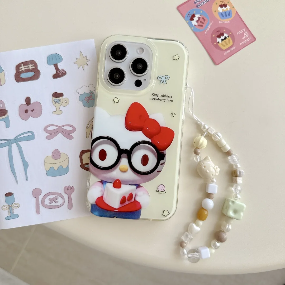 

Y2K Cute Hazy White kitten Korean INS Cartoon Phone Case For iPhone 16 15 14 Plus 13 Mini 12 Pro Max Y2K Kawaii Cover