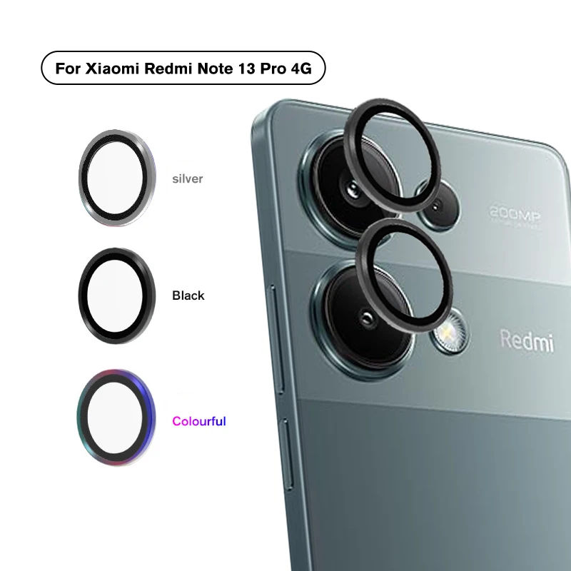 Aluminum Alloy Tempered Glass Camera Ring for Xiaomi Poco M6 Pro M6pro 4G Lens Protective Screen Protector On poko Little M 6Pro