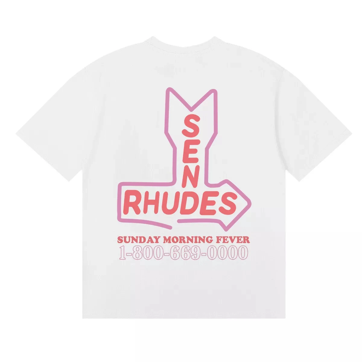 

R-hud Pink Arrow Personalized Printing Round Neck Short-sleeved T-shirt----High-end Luxury Is for Both Men and Women Top Y2k