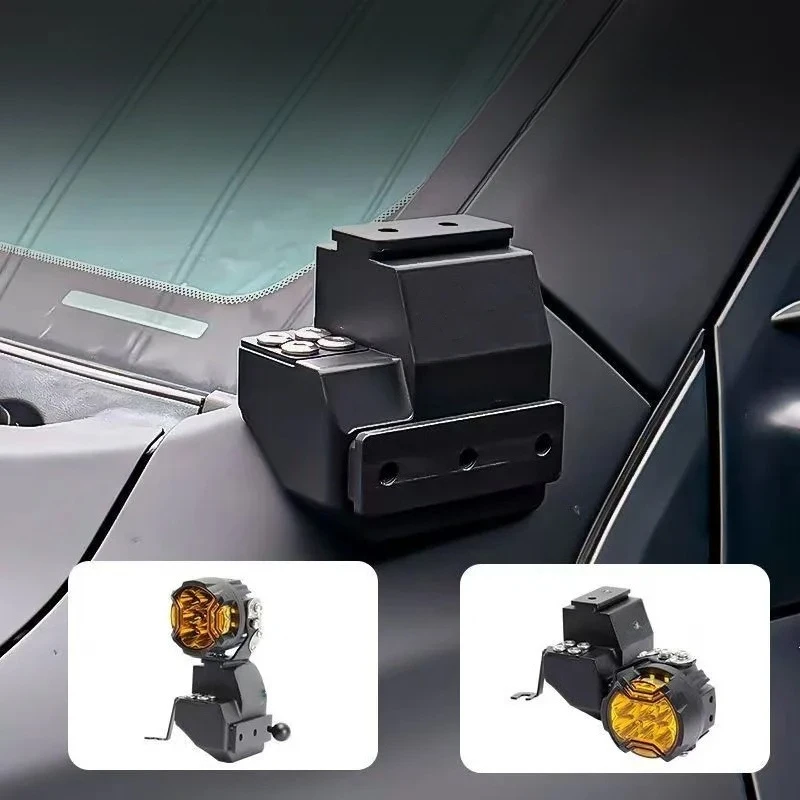 

A Pillar Spotlight Extension Bracket For Toyota Land Cruiser LC200 Engine Hood LED Light Stand Modification Accessories