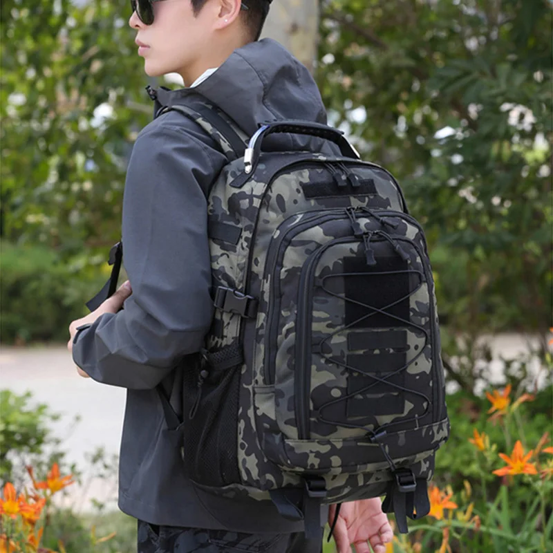 50L Outdoors Backpacks USB Charging Nylon Multifunctional Tactical Backpacks Trekking Hunting Camping Traveling Rucksack XM148