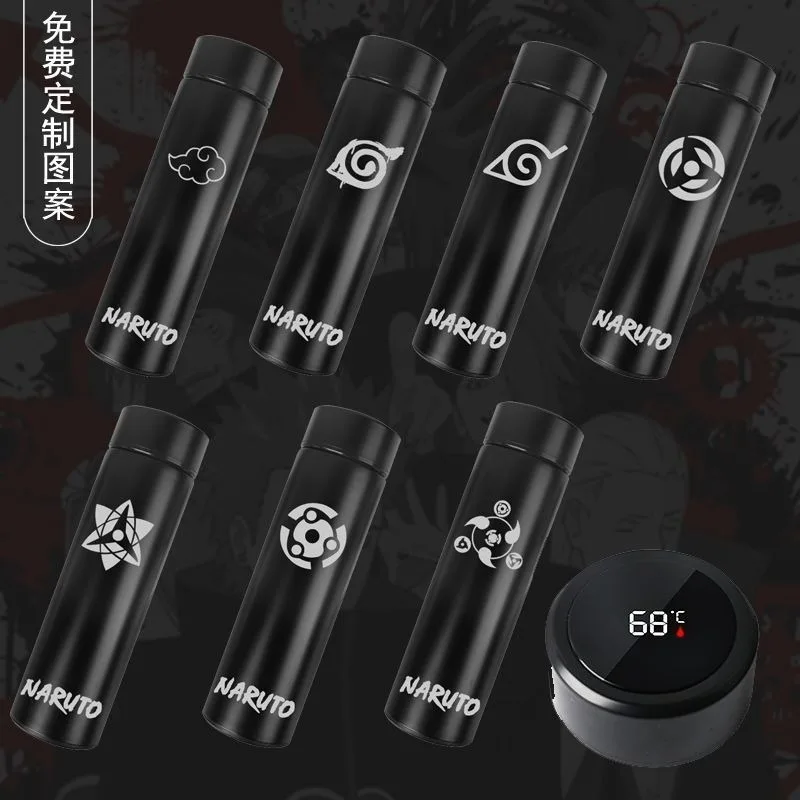 Naruto Naruto Sasuke Itachi God Kakashi Intelligent Display Warm Water Cup Stainless Steel Tea Separator Anime Peripheral Gift