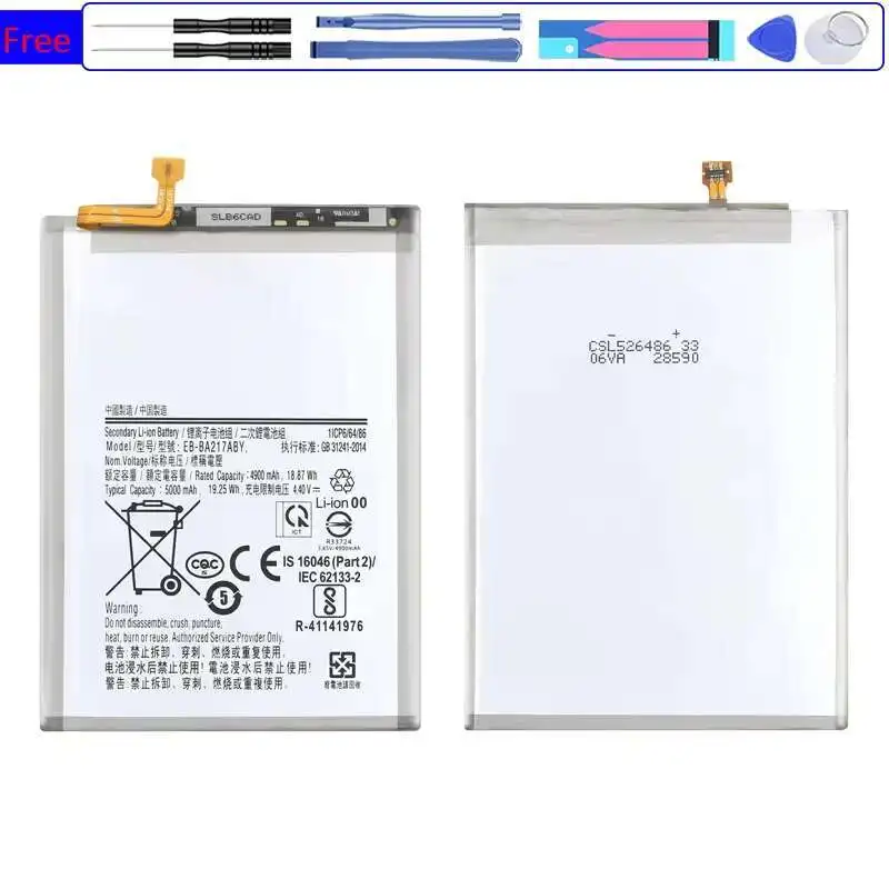 

Mobile Phone Battery For Samsung Galaxy A21s SM-A217F/DS SM-A217M/DS SM-A217F/A12 SM-A125F SM-A125FN A125 EB-BA217ABY 5000mAh