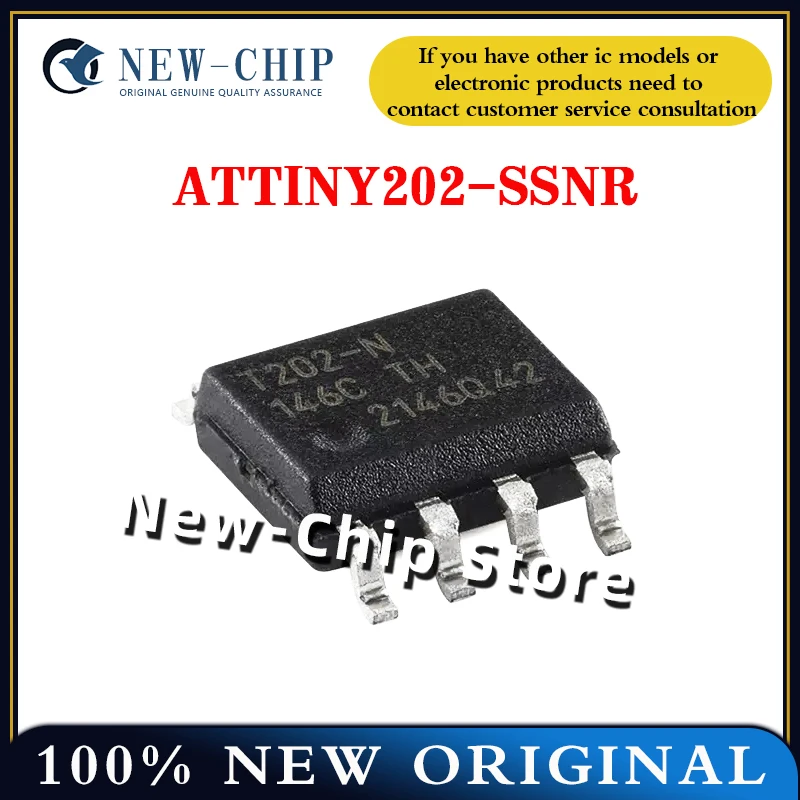 

5PCS-200PCS/LOT ATTINY202-SSNR Screen printing T202-N SOP-8 microcontroller chip New Original ATTINY202