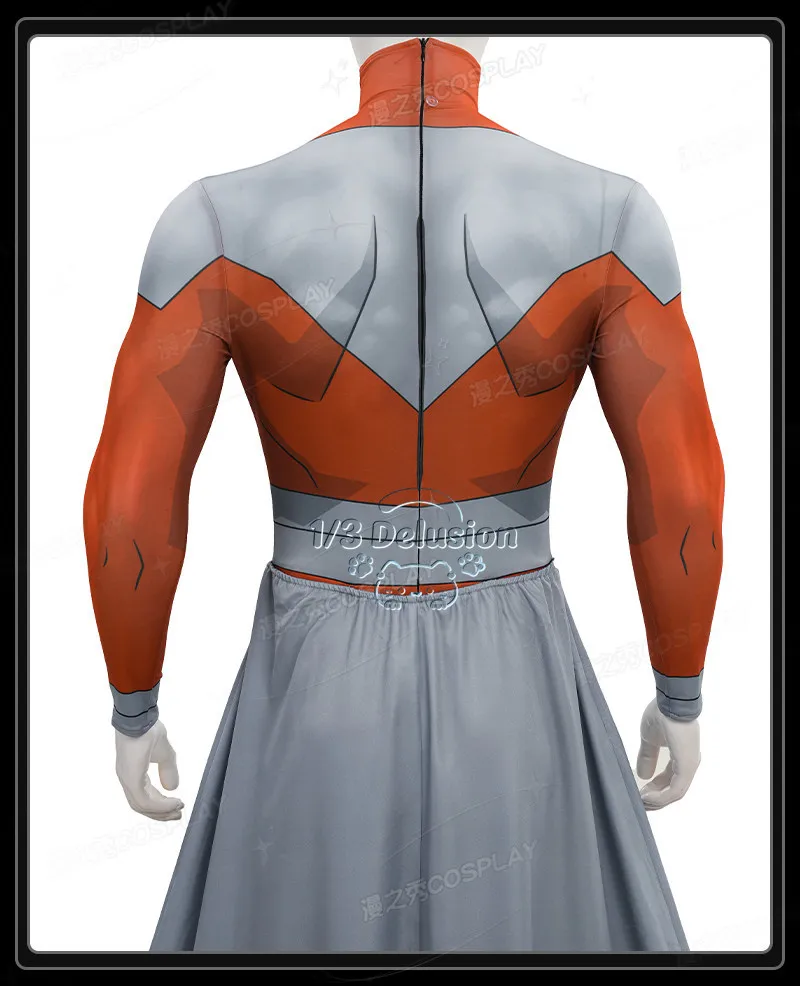 Costume de cosplay Thragg de la 4ème saison de Invincible, combinaison de cosplay Grand Roi avec cape, ensemble complet pour jeu de rôle, vêtements d'Halloween