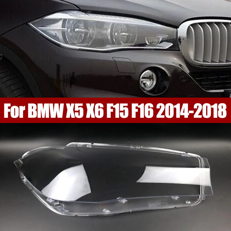 

Left Right Pair Headlight Lens Shade Lampshade Auto Parts Car headlight cover For BMW X5 X6 F15 F16 2014 2015 2016 2017 2018