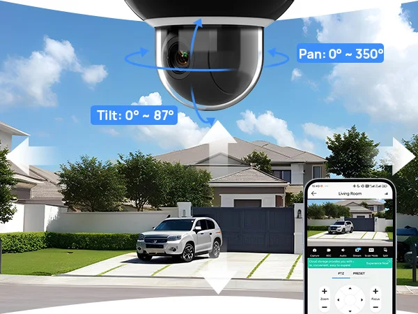 Hikvision Compatible 2.7mm-13.5mm 4K 8MP 5X ZOOM IR PTZ Camera Smart Human and Vehicle Detection Alarm two-way audio IK10 IP67