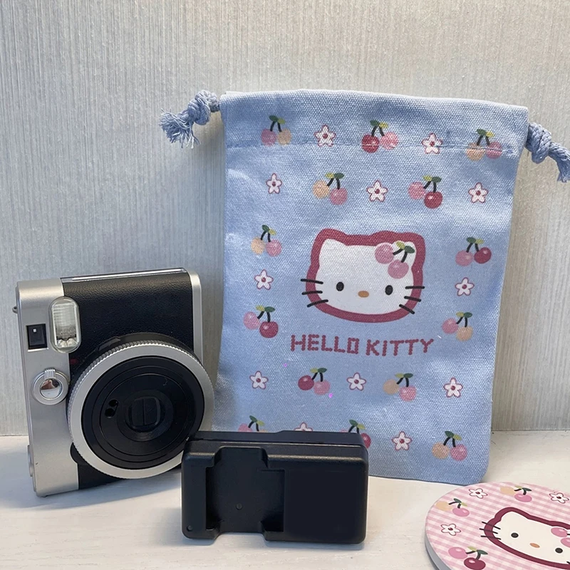 Sanurgente Cartoon Hello Kitty Cat EvaluTravel Sac de rangement cosmétique portable, rouge à lèvres, grande capacité, sac à cordes de proximité, mode