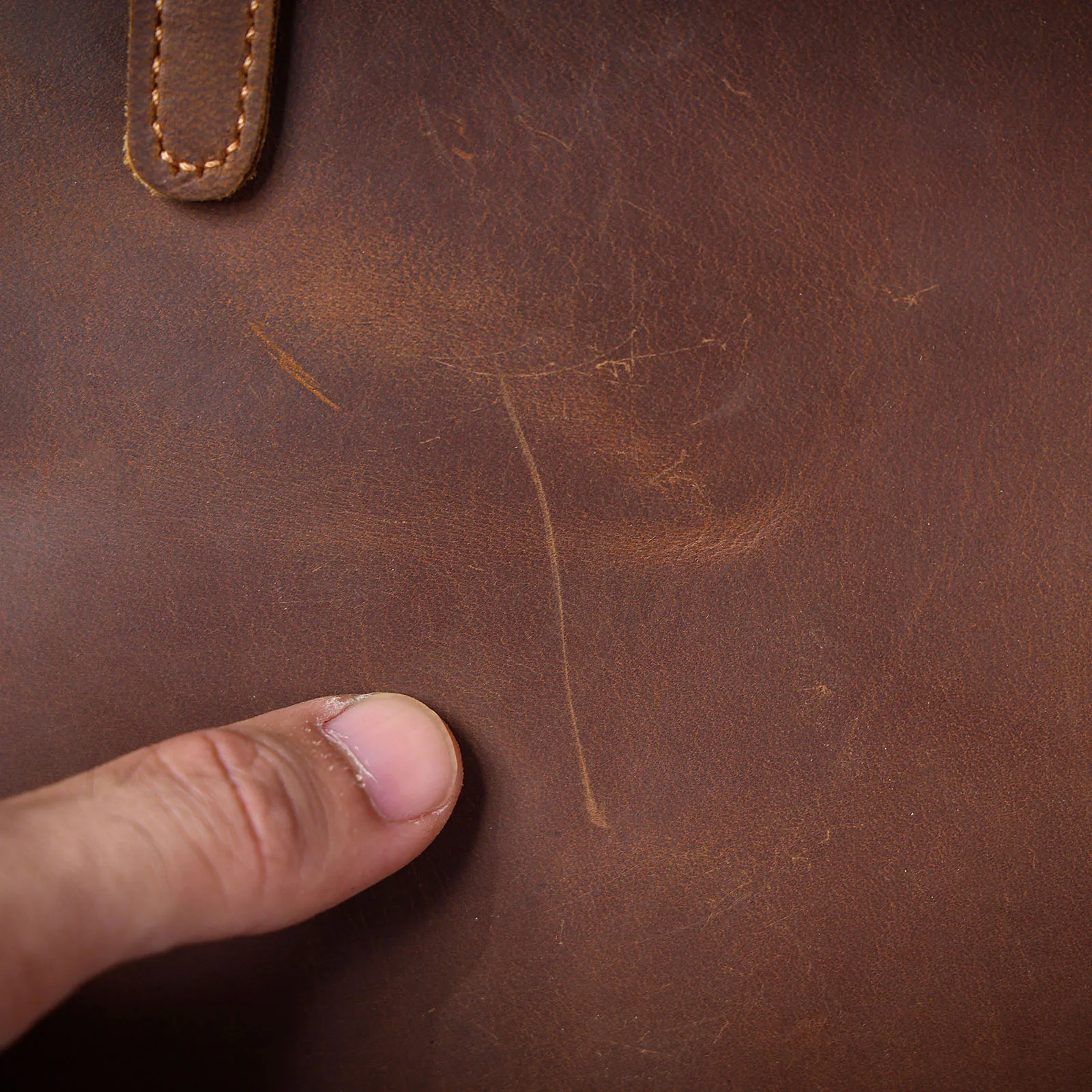 Vintage Herren-Aktentasche aus echtem Leder, 15-Zoll-Laptoptasche, Messenger-Taschen für Arbeit und Business, Crazy Horse Rindsleder-Handtasche für Männer, La – Detail 15