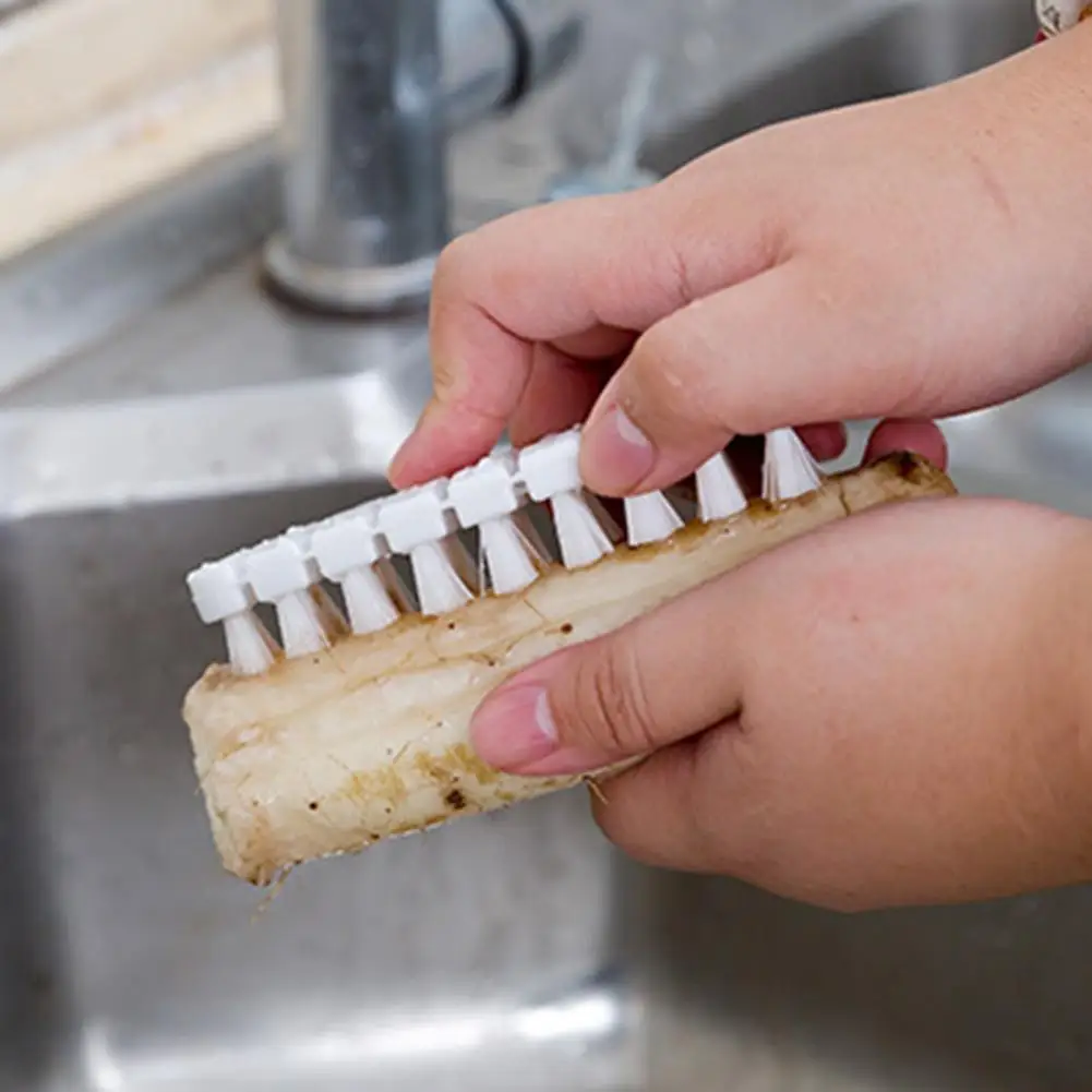 Brosse à récurer anti-rayures à poils souples, brosse à fruits et légumes à poils flexibles pour enlever les taches pour les carottes