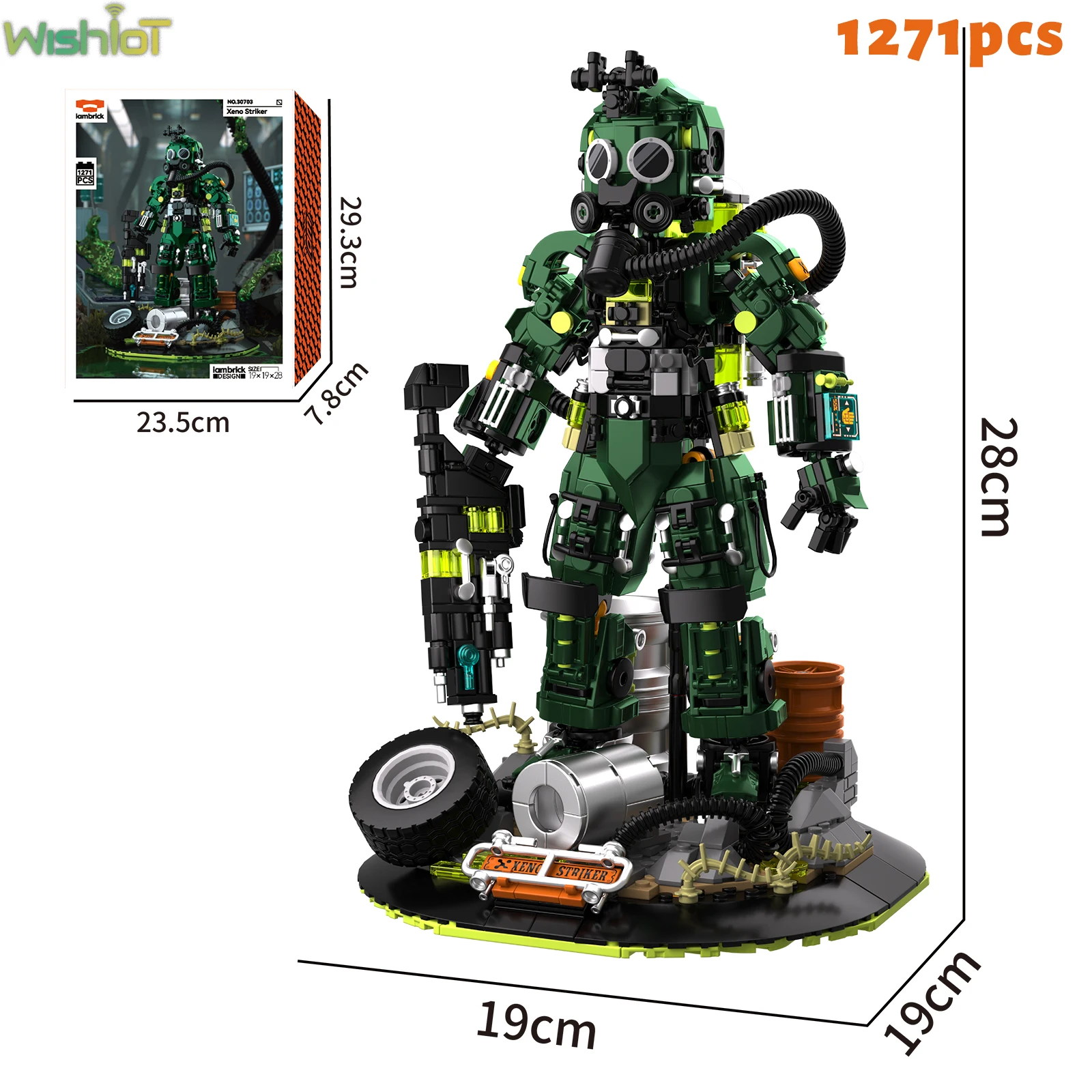 

1271PCS Xeno Striker Building Blocks Apocalyptic Style Scene Rescue Team Soldiers Figure Model Desktop Ornaments Puzzle Toy Gift